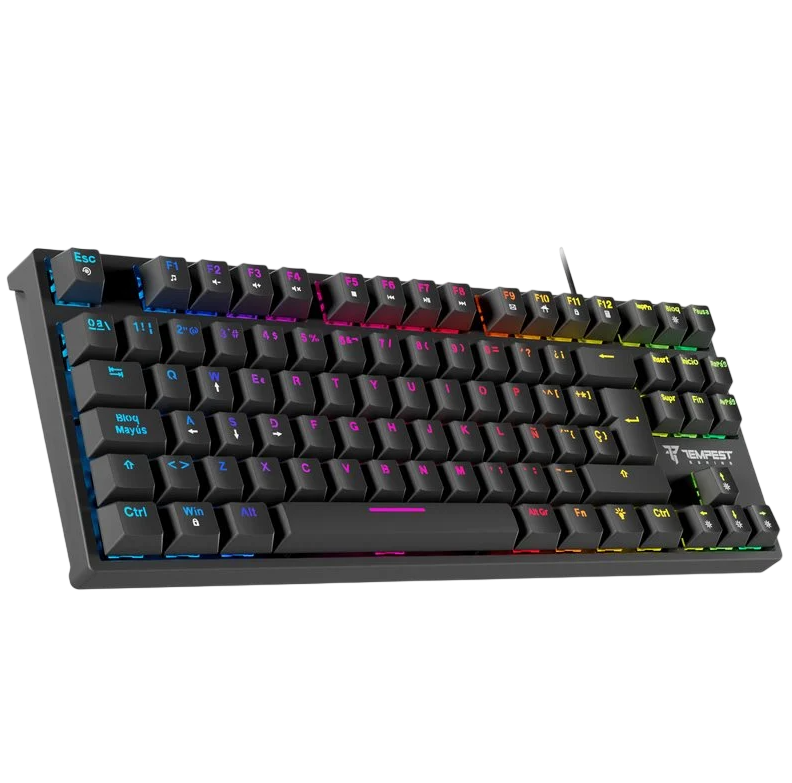 Teclado mecánico gaming Tempest K11 Ogre RGB negro